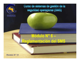 Reglamentación del SMS - Dirección General de Aviación Civil