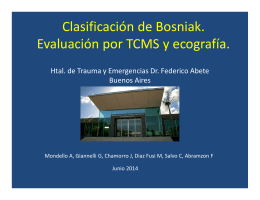 Clasificación de Bosniak. Evaluación por TCMS y ecografía.