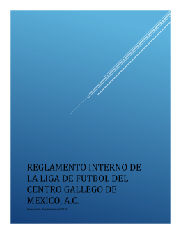 Reglamento interno de la liga de futbol del centro gallego de mexico