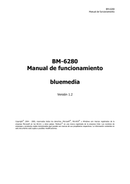 BM-6280 Manual de funcionamiento bluemedia