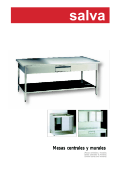 Catálogo de Mesas y Mobiliario inoxidable para panadería y