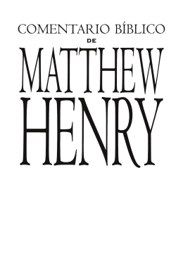 Comentario Matthew Henry