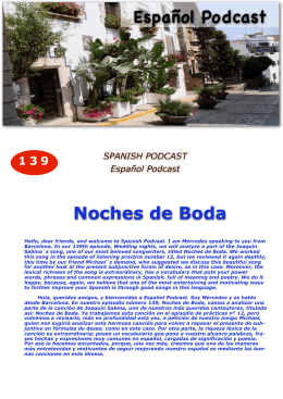139 Noches de boda - Español Podcast / Spanishpodcast
