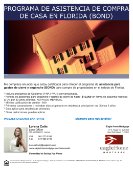 programa de asistencia de compra de casa en florida (bond)