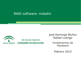 4.- RAID Software: mdadm