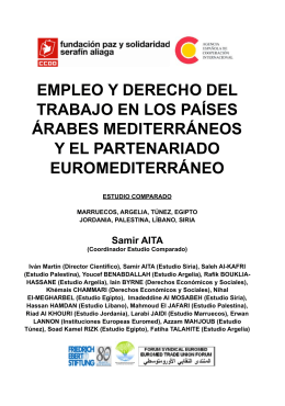 empleo y derecho del trabajo en los países árabes mediterráneos y