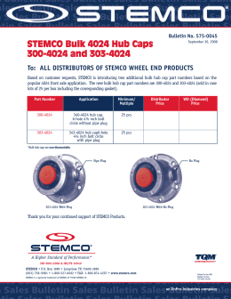 STEMCO Bulk 4024 Hub Caps 300-4024 and 303-4024