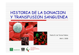historia de la donacion y transfusion sanguinea