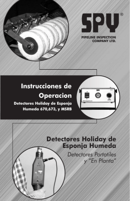 Detectores Holiday de Esponja Humeda Instrucciones de Operacion