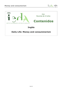 Inglés Daily Life: Money and consummerism