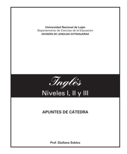 Inglés - Inicio - Universidad Nacional de Luján