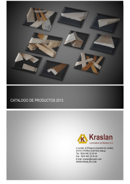 catalogo productos 2013 - kraslan laminados de madera sa