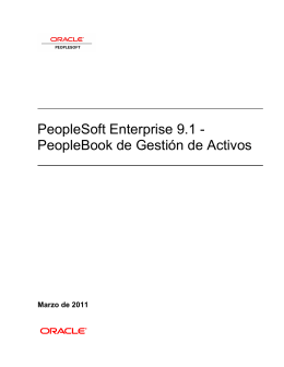 PeopleSoft Enterprise 9.1 - PeopleBook de Gestión de Activos