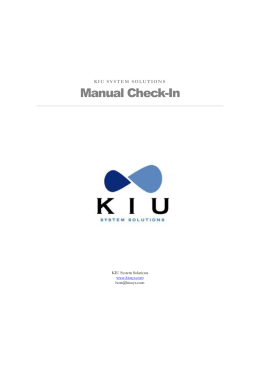 Manual Check-In - Kiu System Solutions