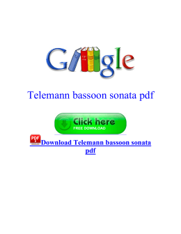 Telemann bassoon sonata pdf