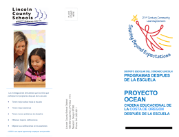After School Program Brochure - en Espanol - 2013-14