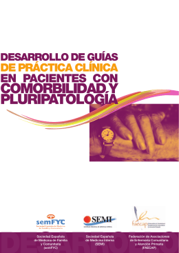 comorbilidad y pluripatología - Sociedad Española de Medicina de
