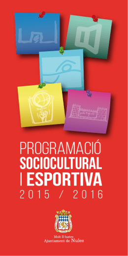 Programació SocioCultural i Esportiva 2015/16