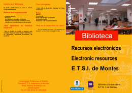 Biblioteca ETSI Montes. Recursos electrónicos