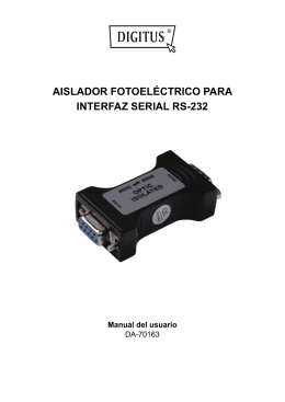 AISLADOR FOTOELÉCTRICO PARA INTERFAZ SERIAL RS-232