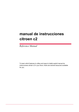 manual de instrucciones citroen c2