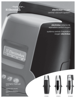 electrolux oxygen central vacuum system owners manual
