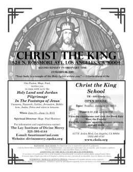 Calendario 2015 - Christ the King Roman Catholic Church