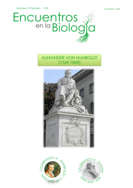 alexander von humboldt - Encuentros en la Biología
