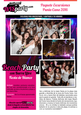 Beach Party (Fiesta de Blanco) con Barra Libre