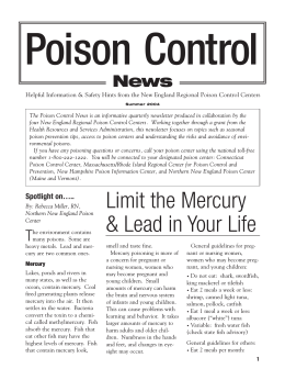 Summer 2004 - MA & RI Poison Control Center