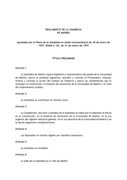 Reglamento de la Asamblea de Madrid