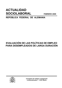 ACTUALIDAD SOCIOLABORAL - Ministerio de Empleo y Seguridad