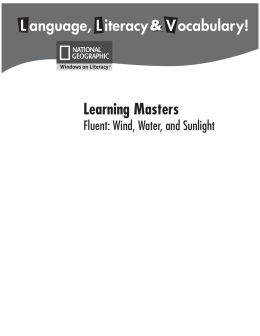 2nd ELA Learning Master-Wind Water and Sunlight