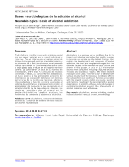 Bases neurobiológicas de la adicción al alcohol Neurobiological