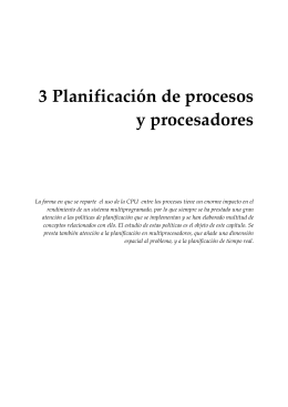 Capítulo 3: Planificación de procesos y procesadores