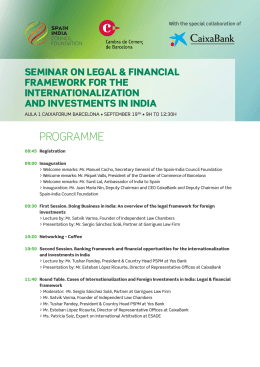 Programa seminario - Fundación Consejo España India