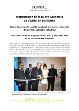 Inauguración de la nueva Academia de L`Oréal en Barcelona