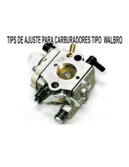 tips deajuste paracarburadores tipo walbro - Max3Design®