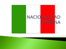 NACIONALIDAD ITALIANA - Facultad de Derecho de la UACH