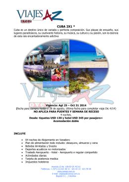 CUBA 2X1 * - Agencia de viajes