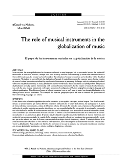 The Role of Musical Instruments in the Globalization of Music