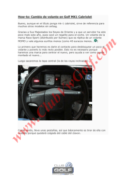 How-to: Cambio de volante en Golf MK1 Cabriolet