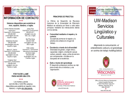 UW-Madison Servicios Lingüístico y Culturales