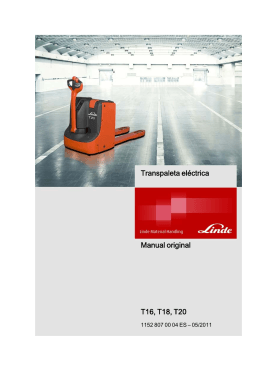 Transpaleta eléctrica Manual original T16, T18, T20