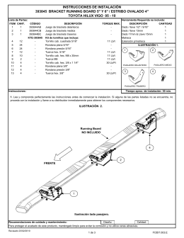 instrucciones de instalación 393845 bracket running board 5" y 6"