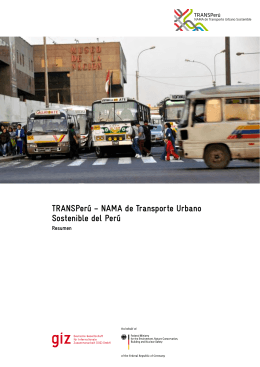 NAMA de Transporte Urbano Sostenible del Perú