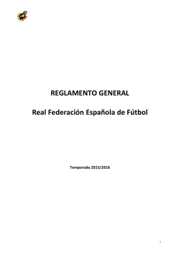 REGLAMENTO GENERAL Real Federación Española de