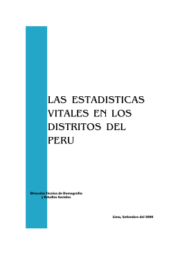 Las Estadísticas Vitales en los Distritos del Perú