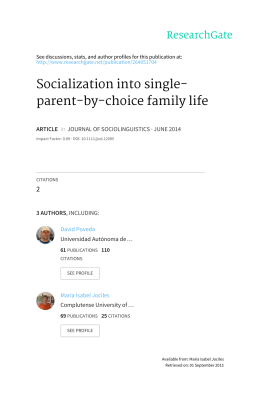 Socialization into single- parent-by-choice family life