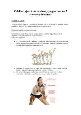 Voleibol: ejercicios técnicos y juegos - sesión 2